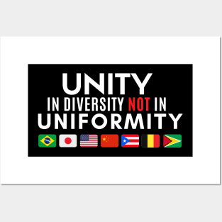 Unity in Diversity Not in Uniformity Posters and Art